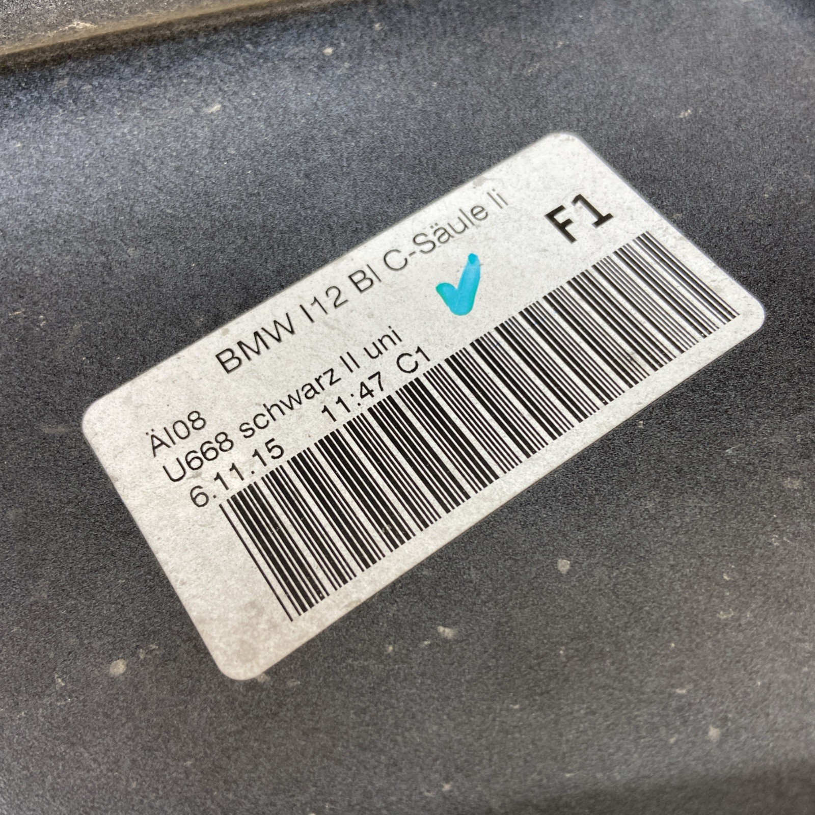 2014-2020 BMW i8 I12 Rear Left Exterior Body C-Pillar Trim Panel OEM *NOTE*