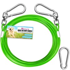 Dog Tie Out Cable - Heavy Duty Dog Chain for Yard, Blue/Purple/Green/Pink Out...