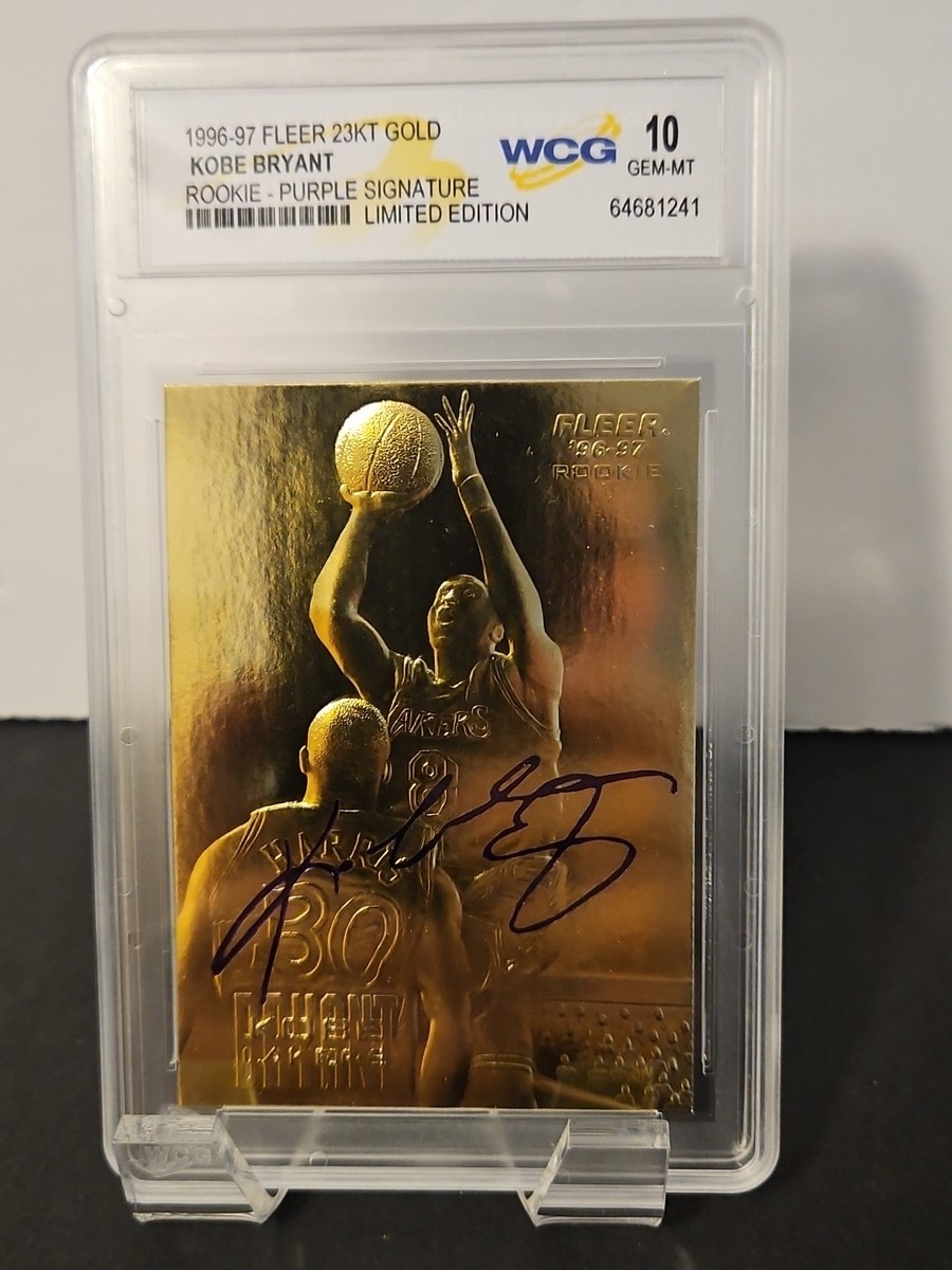 1996-97 Fleer 23KT Gold Kobe Bryant Rookie Purple Signature (RC