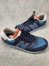 SIZE - 13 New Balance 574 Winter Harbor BLUE ORANGE ML574WNC Mens Used 