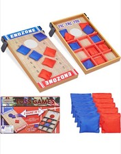 Relaxdays 10022795 Wurfspiel 2 In 1 Cornhole & Tic Tac Toe 10 Bean Bags 