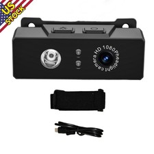 2 in 1 Head-mounted Action Camera 1080P HD Sports Camcorder Camera w/ LED Light