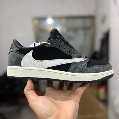 Nike Air Jordan 1 Low Travis Scott Cactus Jack Medium Olive White Black Authenti