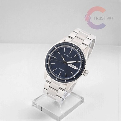 Hamilton Jazzmaster Seaview H37551141 Day-Date Quartz Blue Dial Men's Watch JPN