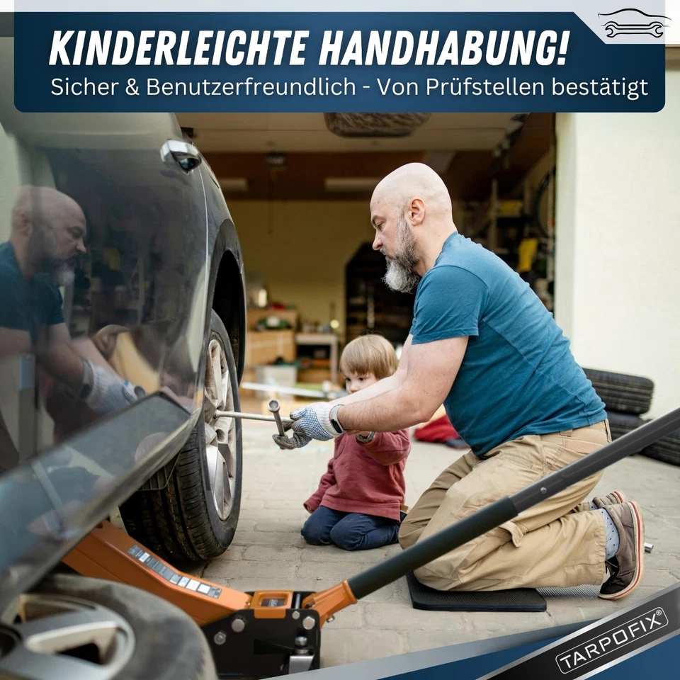 Cric a carrello di manovra 3T idraulico cric 85-475 mm cric auto Suv auto auto veicolo - Immagine 2 di 4