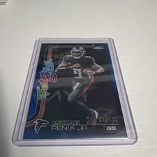 2025 Topps Chrome #FS-19 Future Stars Michael Penix Jr. Blue Refractor /150