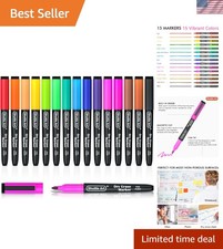 Dry Erase Markers, 15 Colors Magnetic Whiteboard Markers, Fine Point, Perfect...
