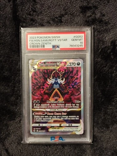 2023 Pokemon Hisuian Samurott VSTAR Sword & Shield Crown Zenith #GG52 FA PSA 10