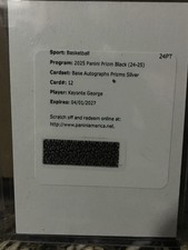 Keyonte George  Auto. Panini Prizm Black.Silver Utah Jazz Star Redemption NBA  
