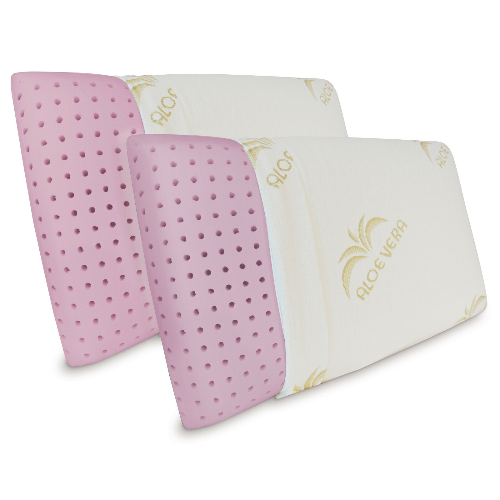 Coppia Cuscini Guanciale Ecoflower in Memory Foam Ecologico - Altezza 13 cm