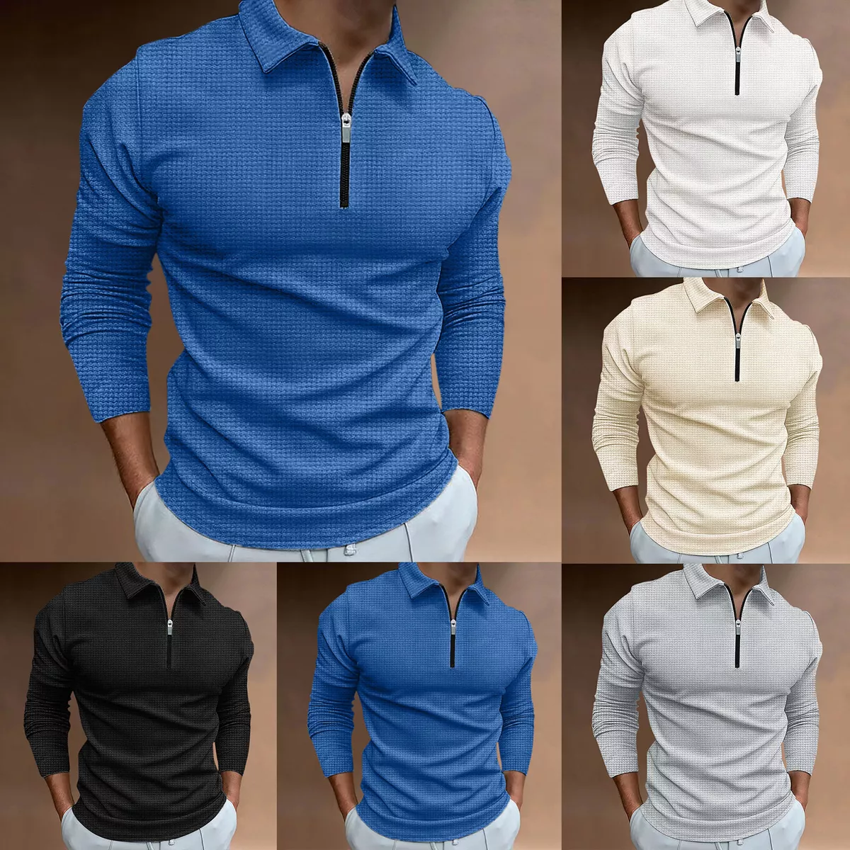 Business long top sleeve polo shirt