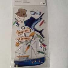 Recollections DEEP SEA FISHING sticker set~BNIP~Nice! Quick Ship!