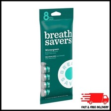BREATH SAVERS Wintergreen Sugar Free Breath Mints, Mint Candy, 8 Roll Pack, 6 Oz