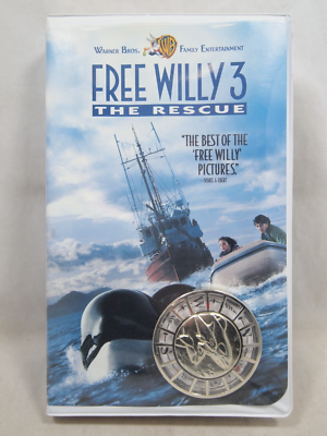 Free Willy 3 The Rescue - VHS Movie w/ Promo Compass Jason James