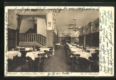 AK Trier, Gasthaus Im goldenen Stern, Inh. L. Steinebach, Innenansicht 1930 