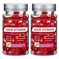 Set of 2 Leave-In Hair Conditioner Capsules Intensive Keratin Moisturizing Serum