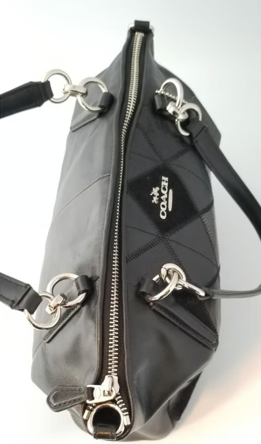 Coach Kelsey Black Patchwork Tote/Crossbody Bag image 9