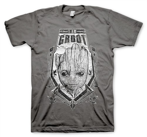 Officially Licensed The Groot Distressed Shield Men'S T-Shirt S-XXL Sizes - Picture 2 of 5