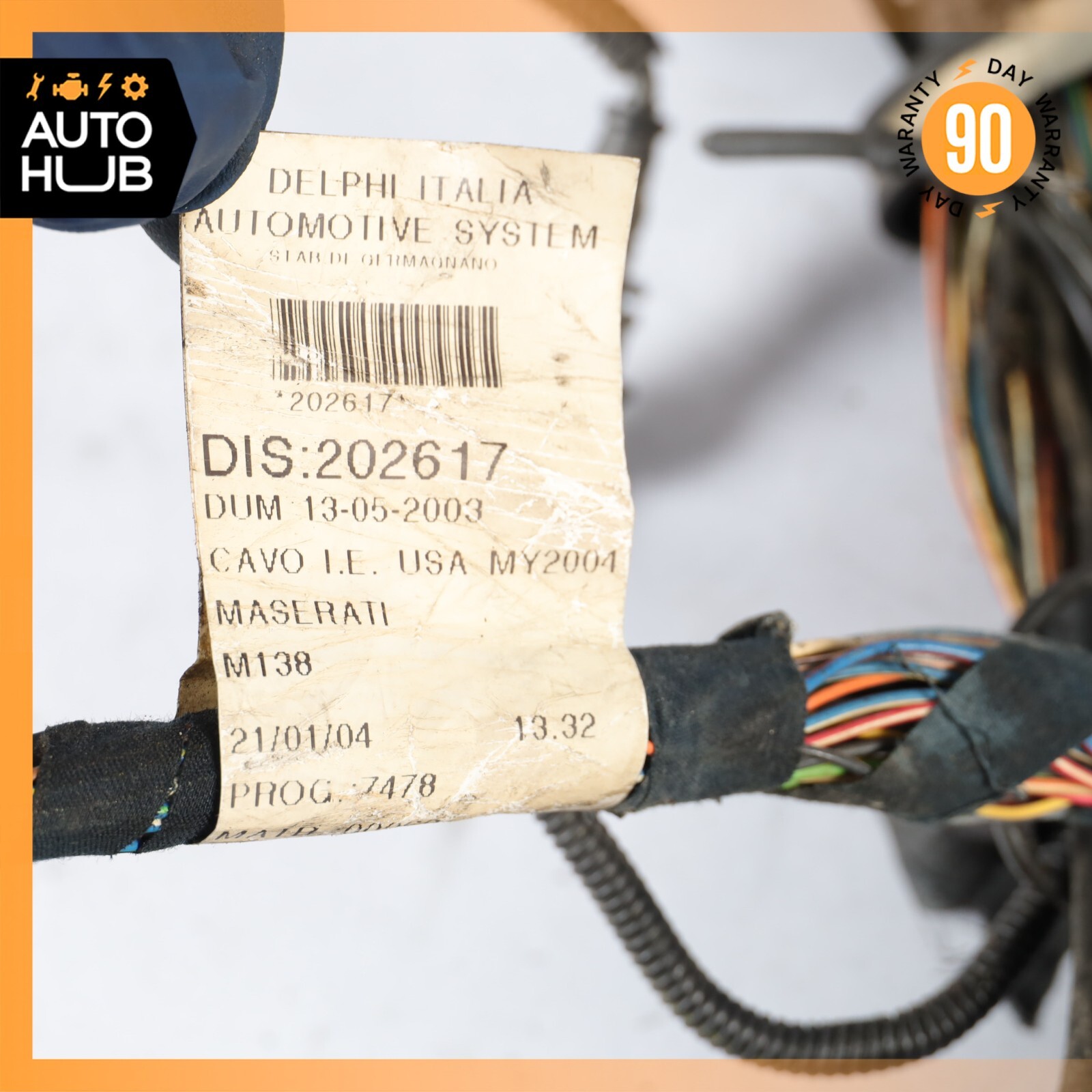 02-04 Maserati Spyder 4200 M138 GT 4.2L Engine Motor Wiring Wire Harness OEM 49k