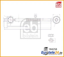 Axial joint, tie rod Febi Bilstein 184258 for Opel