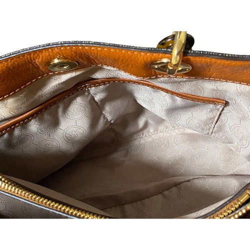 Michael Kors MD Cynthia MK Signature Logo Satchel, Shoulder Bag BROWN - Picture 7 of 12