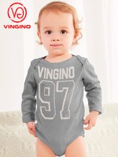 50 %Rabatt Vingino Jungen Baby Bodys Grau Lan...