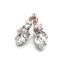 Mariana Earrings On A Clear Day Sweet Summer Coll. Brilliant Pear Shape Clear...