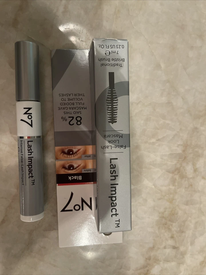 No. 7 LASH IMPACT MASCARA New Look False Eyelash Volume BLACK New - Image 2 of 2