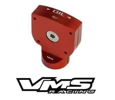 #ad VMS RED BILLET ALUMINUM ENGINE OIL DIPSTICK HANDLE GRIP COVER CAMARO CORVETTE $31.95