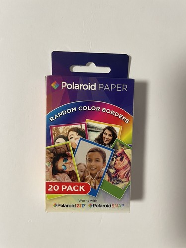 Polaroid Paper Random Color Borders 20pack Zip Snap NIB - 第 1/2 張圖片