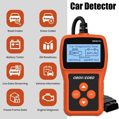 MS309 Pro OBD2 Scanner OBD Code Reader Auto Engine System Diagnostic Tools