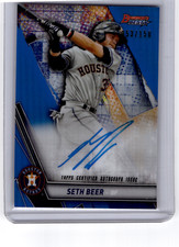 2019 Bowman's Best Seth Beer Auto Best Of 2021 Blue Refractor /150 B19-SB