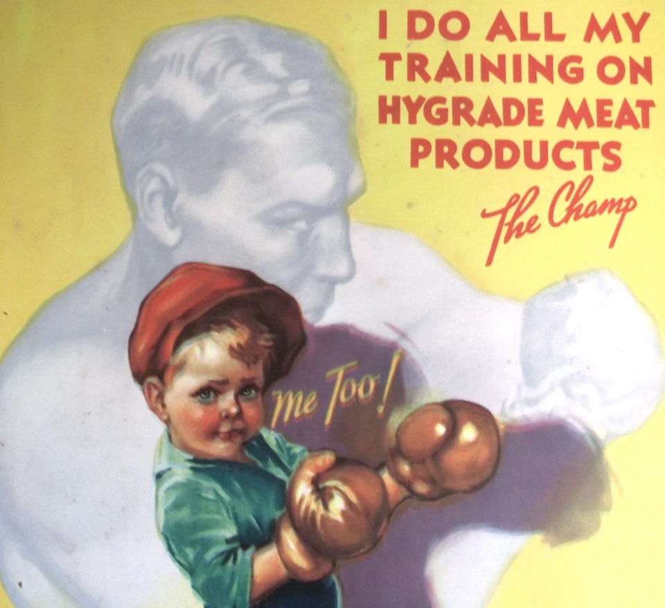 JACK DEMPSEY BOXING 1937 HYGRADE MEAT ADVERTISING TRADE CHAMP BOXER CALENDAR VTG - Image 4 of 4