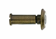 190 Degree Brass Door Viewer Antique Brass with Acrylic Lens Repack