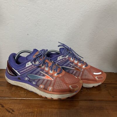 Brooks Transcend Women's Running Shoes Purple Orange Size