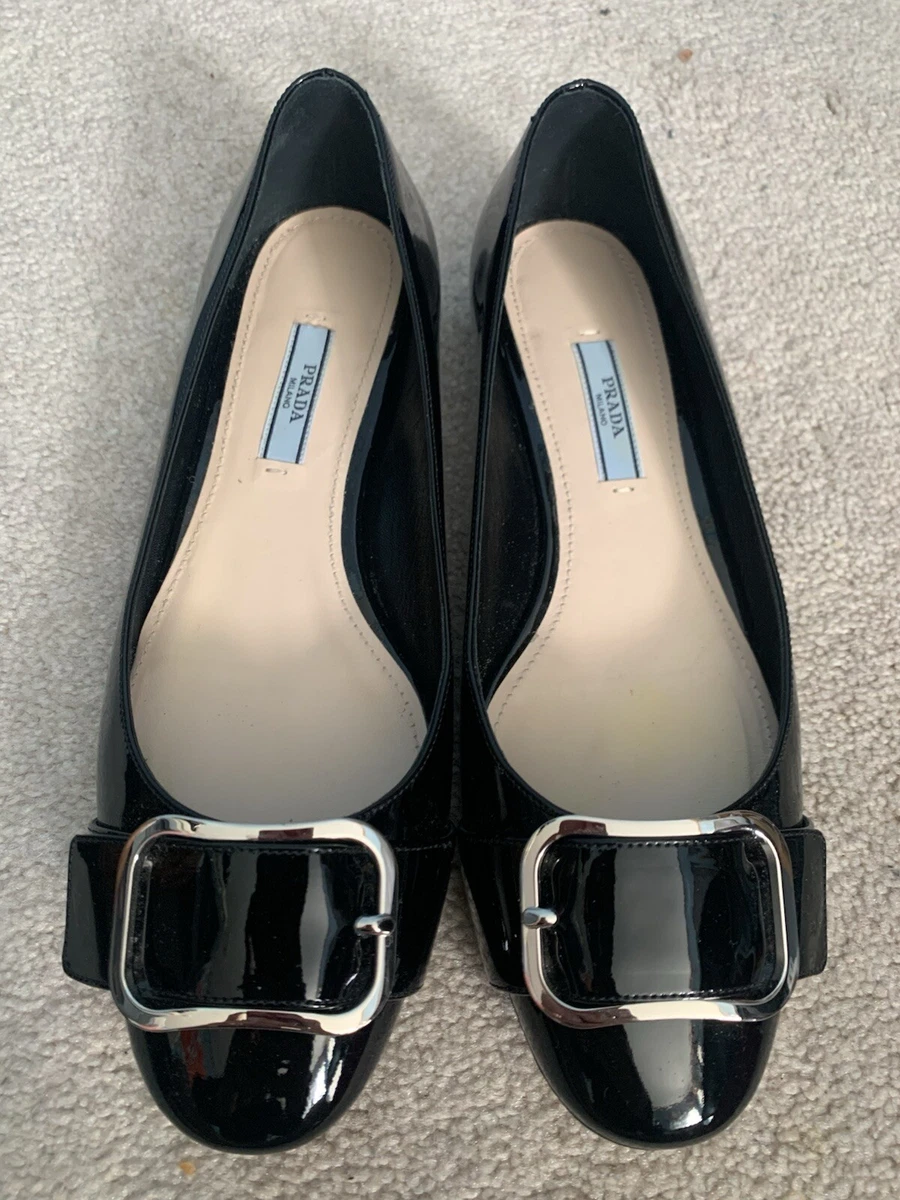 PRADA Buckle Patent Leather Flats for Women for sale | eBay