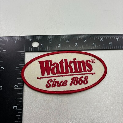 Vintage c 1970s or 80s WATKINS Vanilla Spices Extracts Patch (Company) 40a9