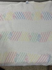 Vintage Baby Morgan Bears Cozy Blanket Cotton Waffle Weave Thermal Lovey USA