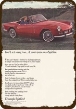 1964 TRIUMPH SPITFIRE Convertible Car Vintage-Look DECORTIVE REPLICA METAL SIGN