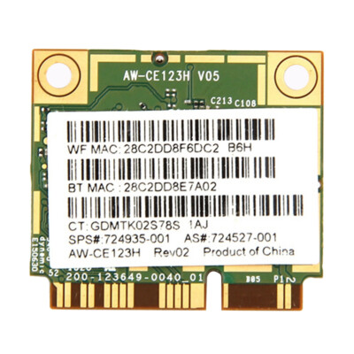 Azurewave AW-CE123H Broadcom BCM94352 802.11ac WiFi card+Bluetooth
