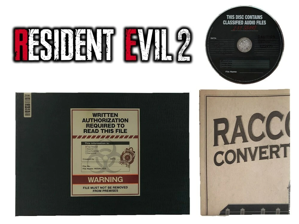 Biohazard RE:2 Resident Evil 2 Collector's Edition Art Book + OST + Map Set