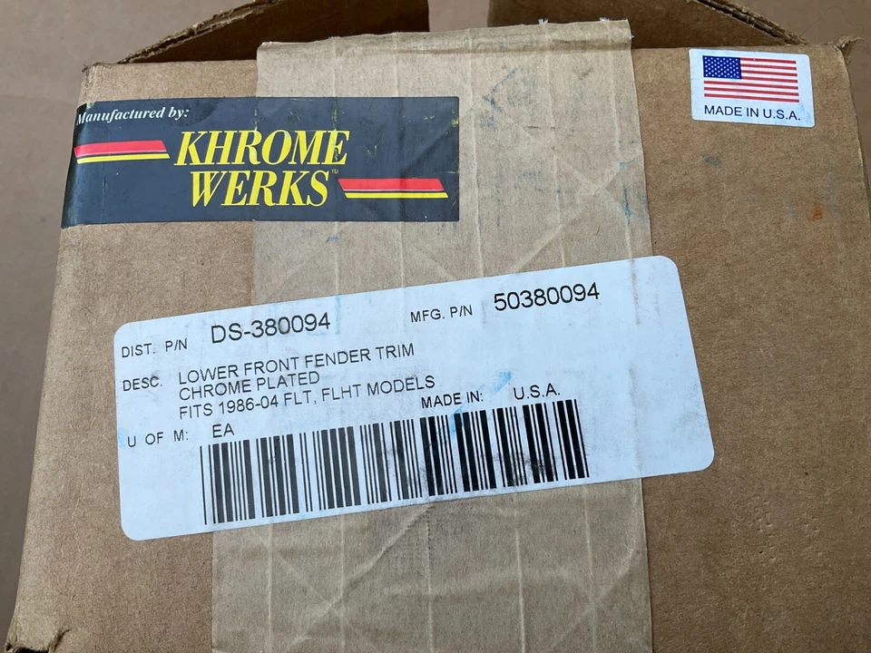 Guardabarros delantero inferior Khrome Werks Harley 1986-04 FLT, FLHT 380094 NOS Foto 3 de 4