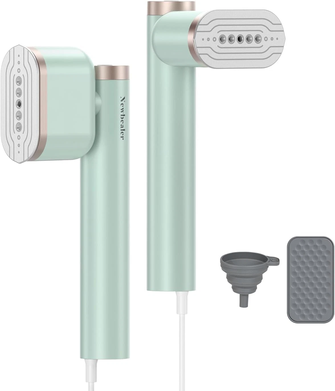 Portable 1200W Clothes Steamer - 2 Steam Levels, Fast Heat-Up, Green