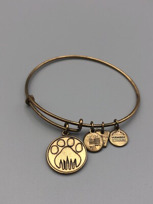 Gold Alex And Ani Paw Bracelet Paw Print Alex And Ani Adoption