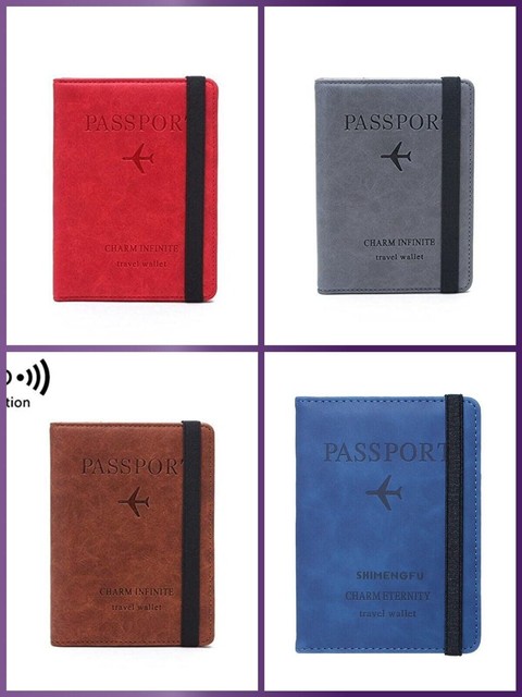Passport Holder Cover Wallet RFID Blocking PU Leather Travel Document holder Passport Holder Cover Wallet RFID Blocking PU Leather Travel Document holder