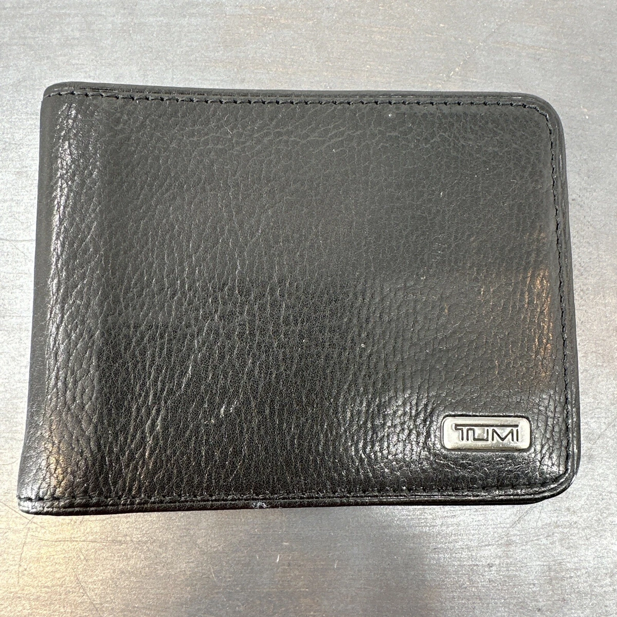 Tumi Vintage Black Soft Leather Slim Bifold Men Wallet eBay