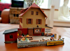 Biergarten und Gasthaus, f&uuml;r Spur N Modellbahnanlage.