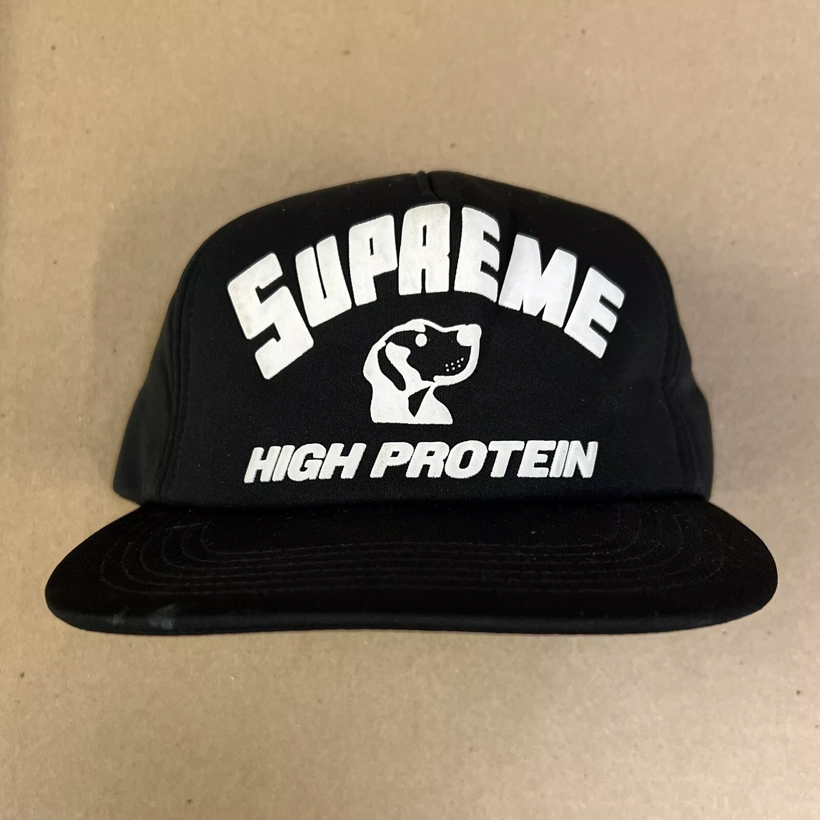 SUPREME New York High Protein 5 panneaux chapeau noir réglable 2017