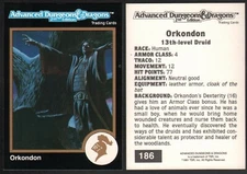 1991 TSR AD&D Gold Border RPG Fantasy Art Card Dungeons Dragons #186 ~ Druid