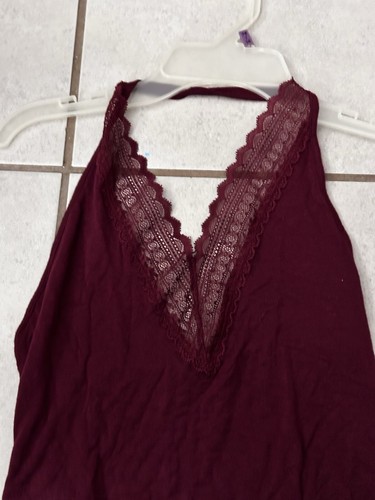 American Eagle Women AEO First Essentials Body Suit Halter Lace Trim Small - Picture 6 of 9